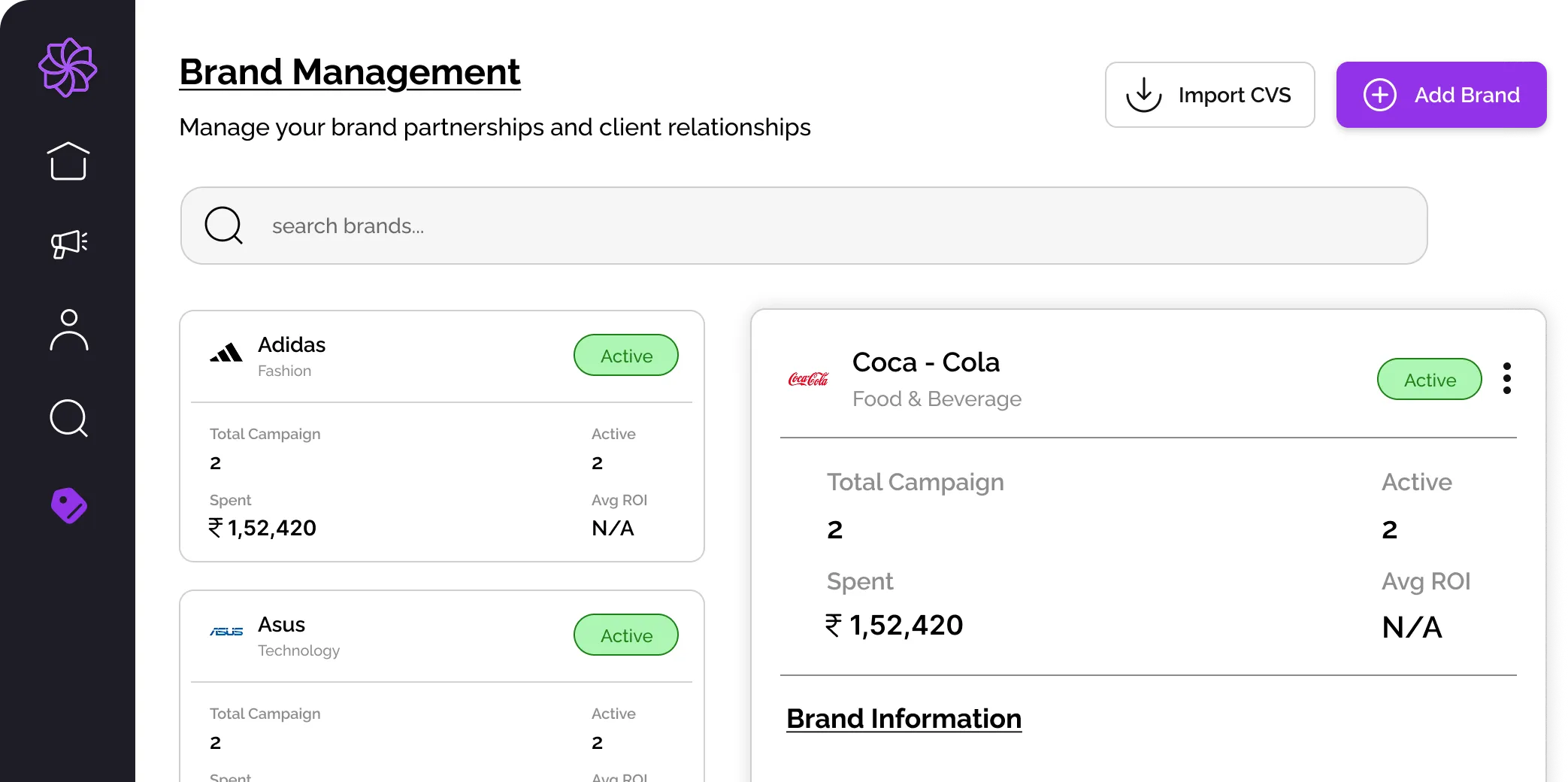 Opsero Campaign Dashboard UI
